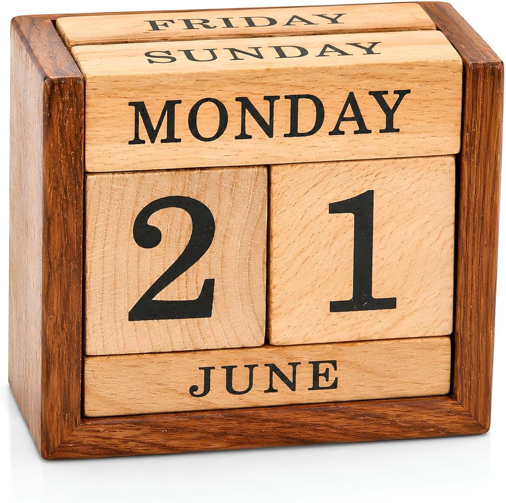 Wooden Desk Calender